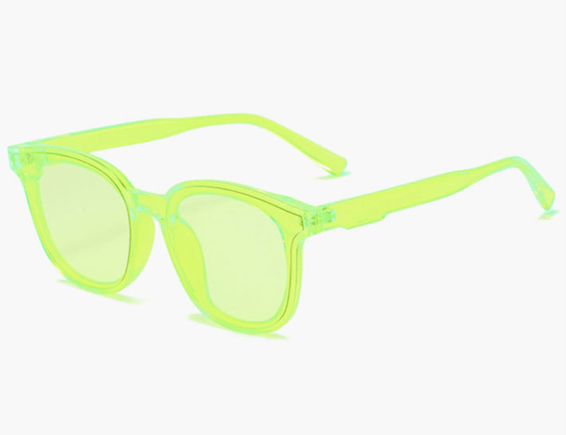 small frame fluorescent green sunglasses, view 7 - MRSLM