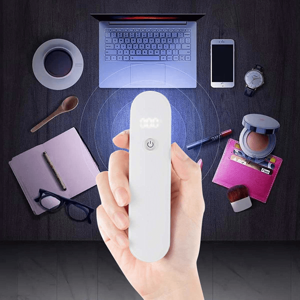 Household Portable Ultraviolet Light Phone Sterilizer USB Charging Toothbrush Mask Sterilizer Handheld Multifunction Germicidal UV Lamp - MRSLM