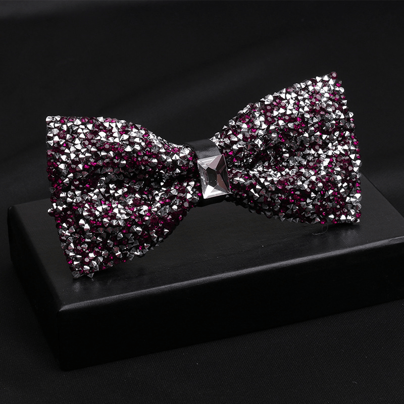 men's shiny bow tie, view 3 - MRSLM