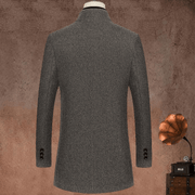 men's mid-length wool coat, view 2 - MRSLM