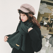 Women's thick knit striped winter scarf, view 10 - MRSLM