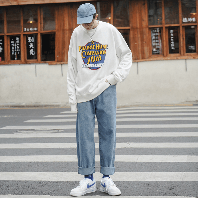 Washed straight-leg jeans, view 4 - MRSLM