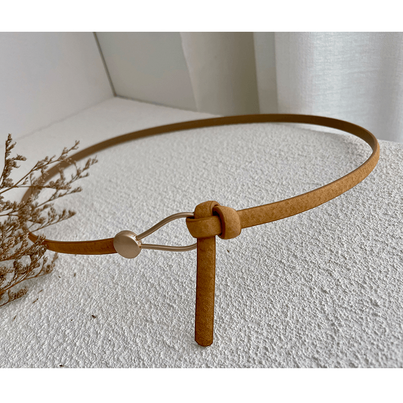 Women's thin pigskin belt, view 14 - MRSLM