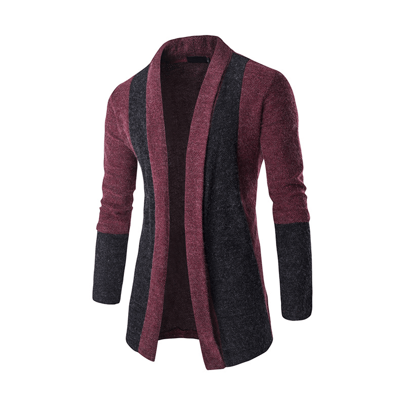 men's slim knit cardigan sweater, view 8 - MRSLM