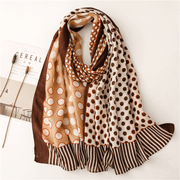 retro small dot dual-use scarf, view 3 - MRSLM