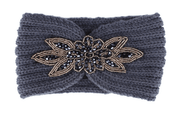 knit hair band with hexagonal diamond, view 10 - MRSLM