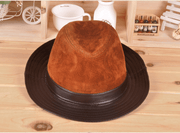 sheepskin big brim hat, view 2 - MRSLM