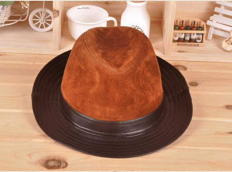 sheepskin big brim hat, view 2 - MRSLM