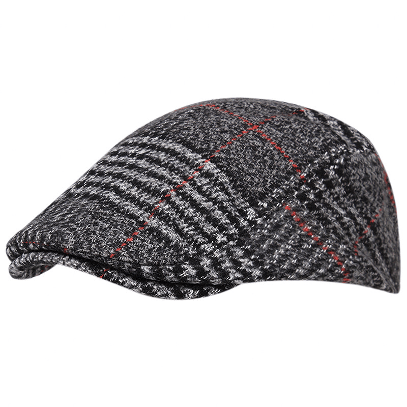retro linen newsboy beret, view 6 - MRSLM