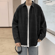 Men's long-sleeved plaid shirt, view 6 - MRSLM