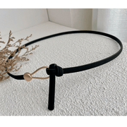 Women's thin pigskin belt, view 16 - MRSLM