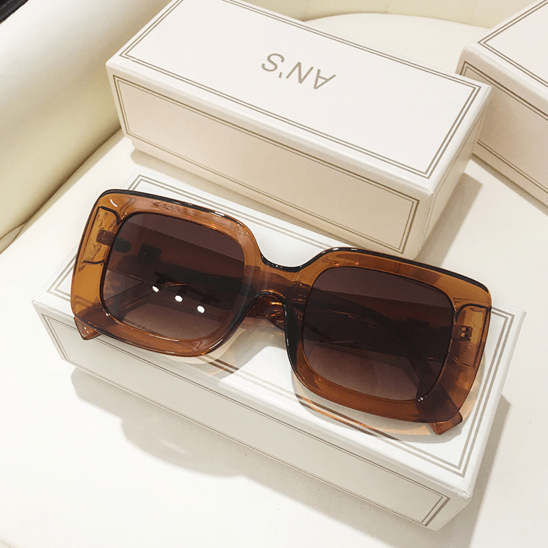 Ladies' square big frame sunglasses, view 2 - MRSLM