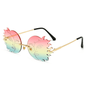 Funny polygonal moon sunglasses for women, view 3 - MRSLM