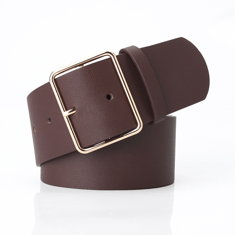 Women's wide belt with square pin buckle, view 8 - MRSLM