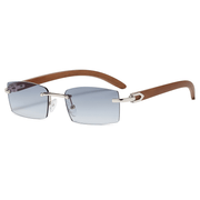 Men's clear rimless square sunglasses, view 9 - MRSLM