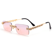 retro small square metal sunglasses, view 7 - MRSLM
