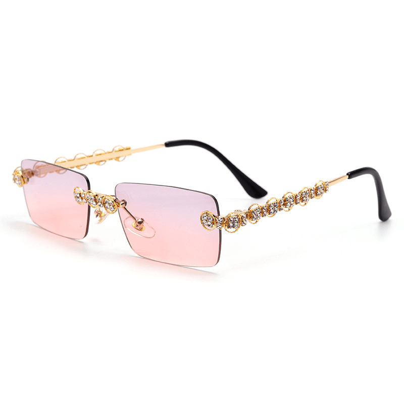 retro small square metal sunglasses, view 7 - MRSLM