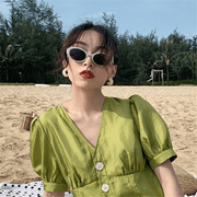 retro oval sunglasses for women, view 7 - MRSLM