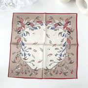 women's small floral silk scarf, view 3 - MRSLM