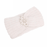 women's handmade wool knit headband with sequins, view 2 - MRSLM