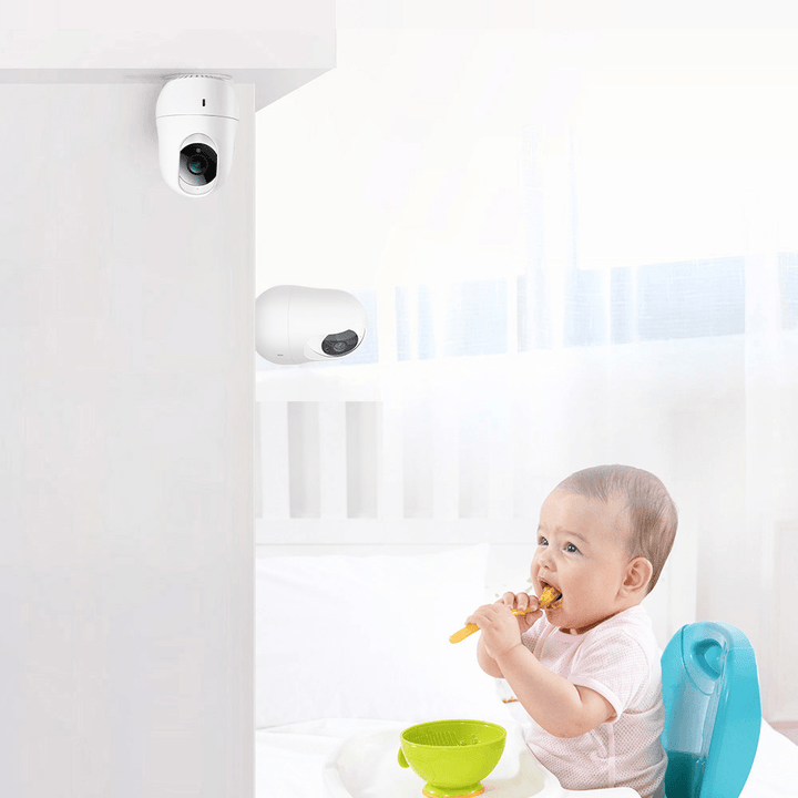 [EU Plug] Xiaovv V380 Q11 2K 5MP Smart IP Camera H.265 360°Panoramic View Intelligent Tracking Night Vision Enhancement AI Humanoid Detection Alarm Push IP Camera Baby Monitor From - MRSLM