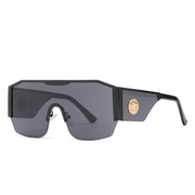 Metal half frame one piece sunglasses, view 5 - MRSLM