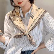 retro geometric large square scarf, view 6 - MRSLM