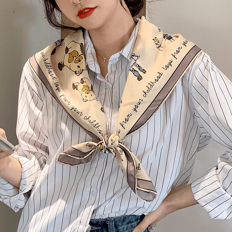retro geometric large square scarf, view 6 - MRSLM