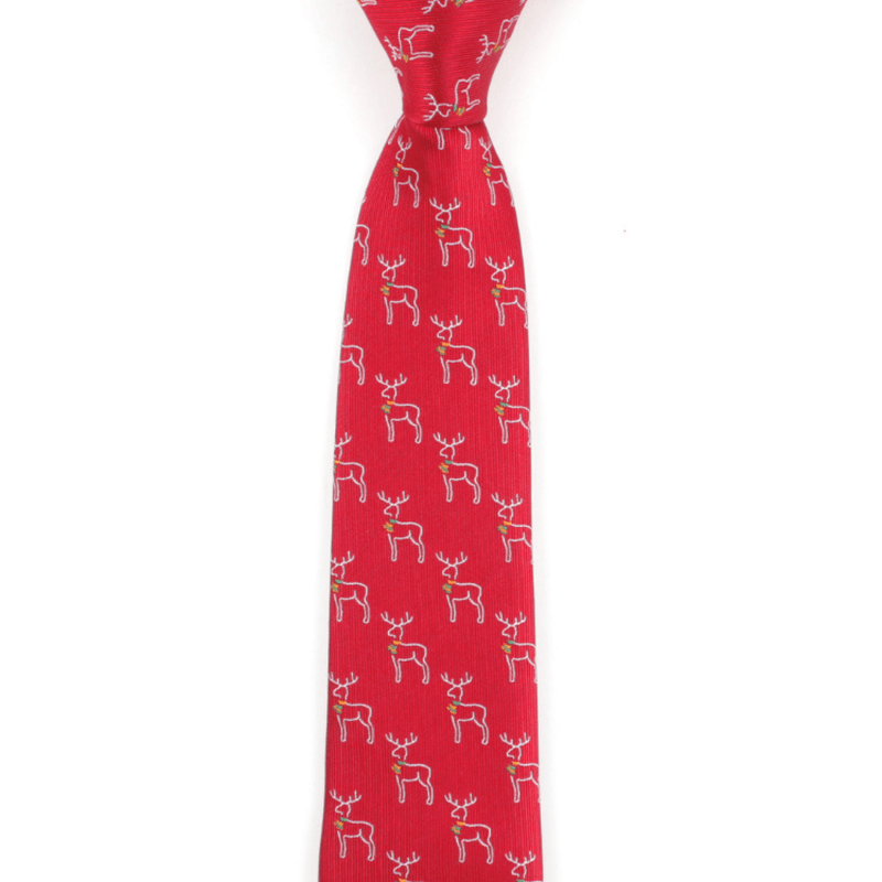 men's christmas print tie, view 2 - MRSLM
