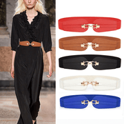 Women's elastic wide faux leather belt - MRSLM