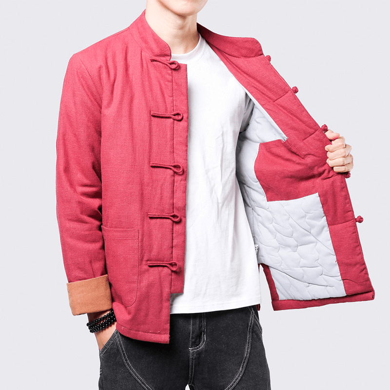 men's padded button jacket, view 3 - MRSLM