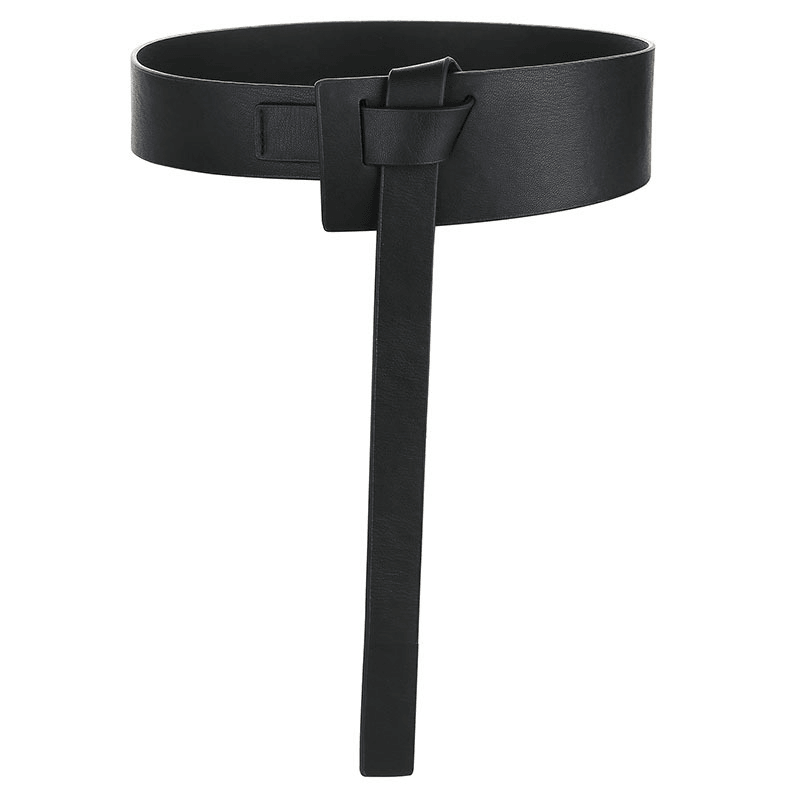 women's extra wide knotted faux leather belt, view 6 - MRSLM