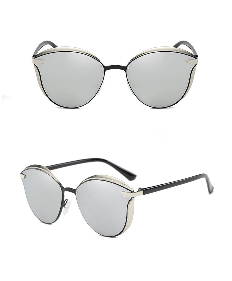 Metal Polarized Sunglasses round Frame Retro Sunglasses