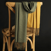 women's double-sided tassel scarf, view 4 - MRSLM