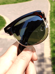 black aviator sunglasses, view 2 - MRSLM