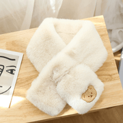 plush bear scarf, view 7 - MRSLM
