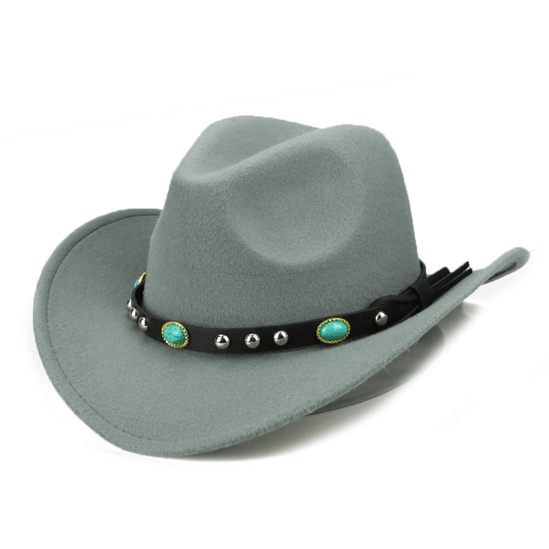 Felt jazz hat with rivet and curled edge, view 9 - MRSLM