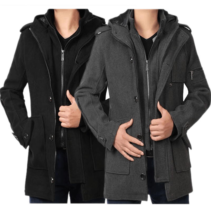 men's winter mid-length slim windbreaker - MRSLM