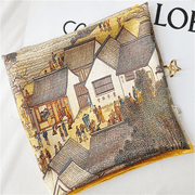 women's large square silk scarf, view 3 - MRSLM