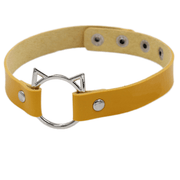Punk leather collar choker, view 7 - MRSLM