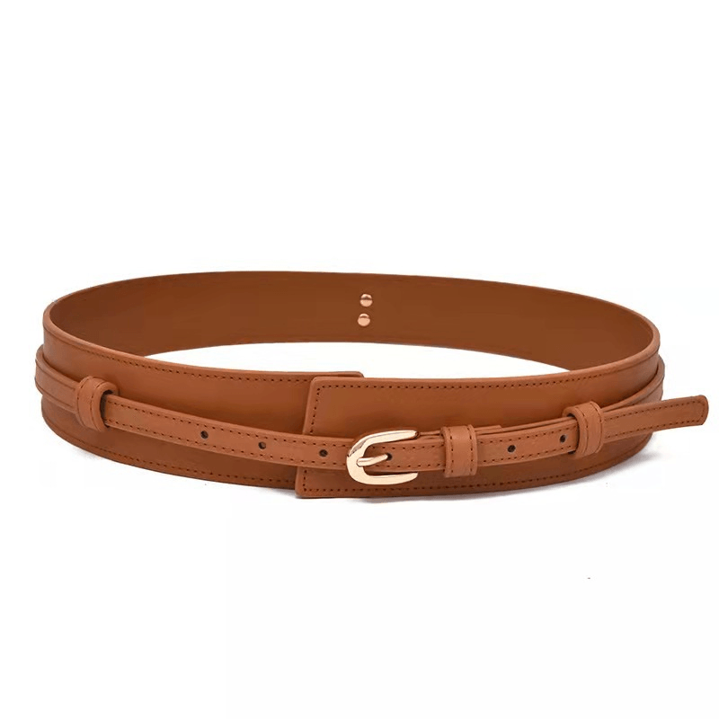 women's faux leather waist belt, view 4 - MRSLM