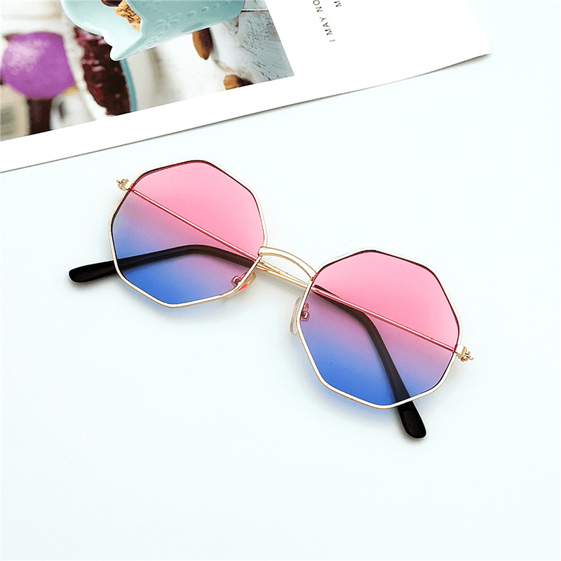 round irregular ocean film sunglasses, view 3 - MRSLM