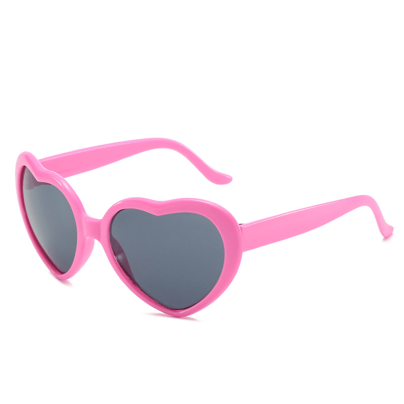 peach heart cat-eye sunglasses, view 5 - MRSLM