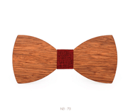 men's wood bow tie, view 3 - MRSLM