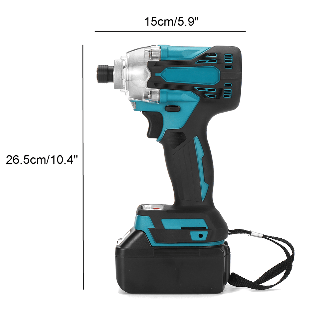 18V 1/4 Inch Brushless Cordless Electric Screwdriver Driver Rechargeable W/ Battery - MRSLM