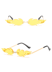 rimless odd-shaped sunglasses, view 4 - MRSLM