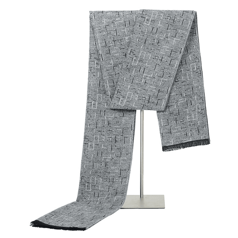men's winter jacquard scarf, view 7 - MRSLM