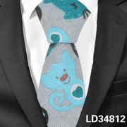 cartoon animal print tie, view 6 - MRSLM