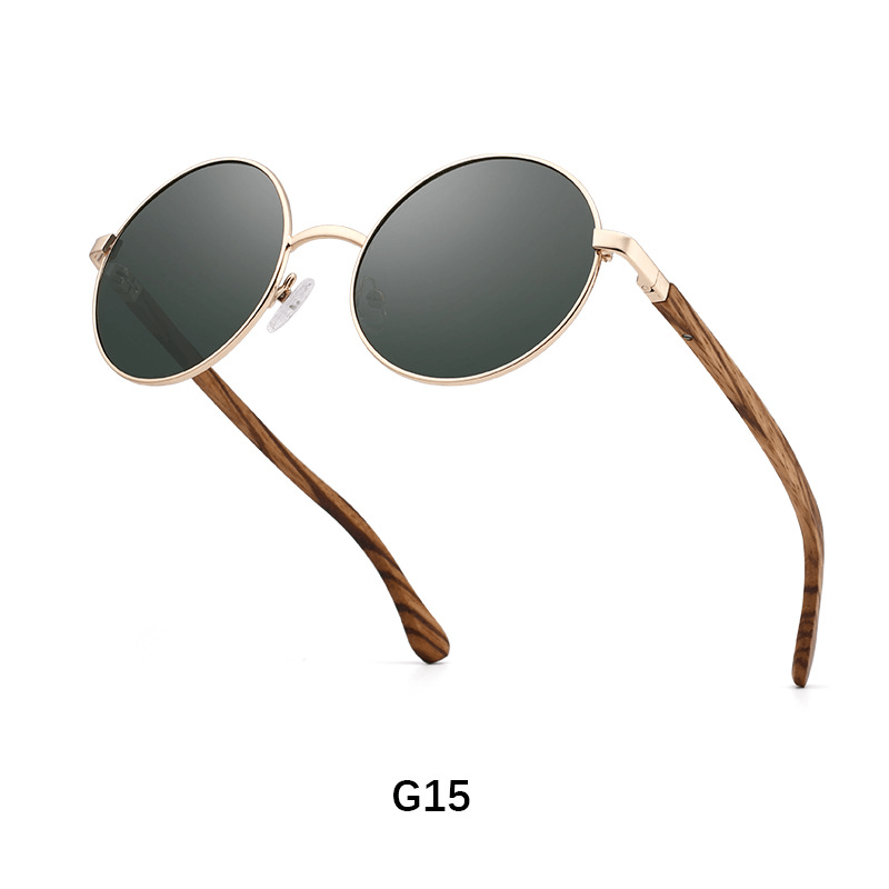 Metal retro polarized sunglasses, view 5 - MRSLM