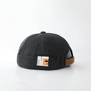 Women's simple melon cap with letter patch, view 5 - MRSLM